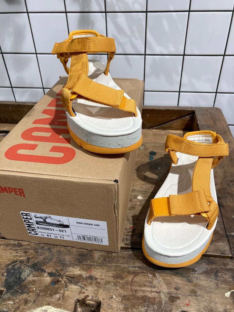 Camper geel/witte sandalen 41, Geel, Nieuw, Camper, Sandalen of Muiltjes