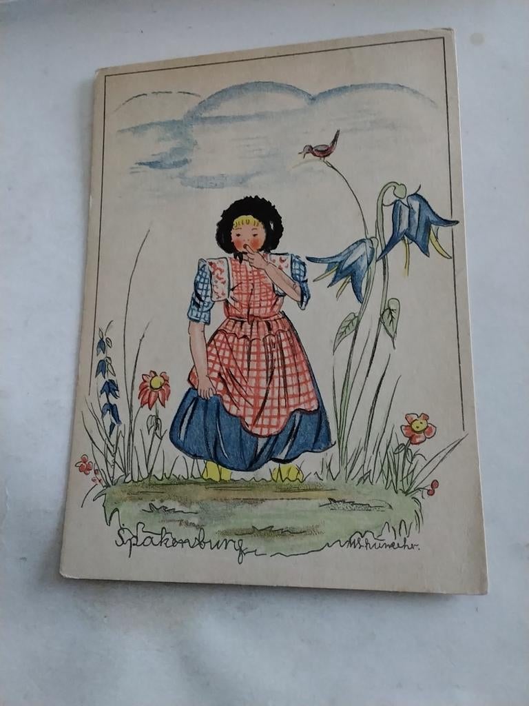 M. SCHUMACHER.  SPAKENBURG. 1959, Ophalen of Verzenden, 1940 tot 1960, Klederdracht