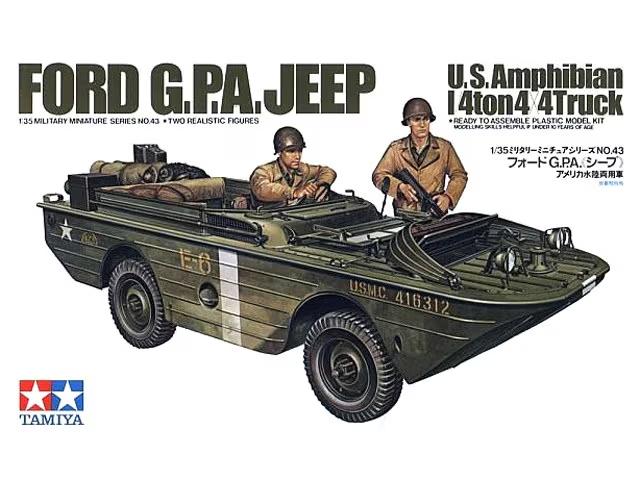 H-248,TAMIYA 1-35,NO,MM143,Ford G.P.A. Jeep U.S. Amphibian ¼, Hobby en Vrije tijd, Overige merken, Gebruikt, 1:32 tot 1:50, Overige typen