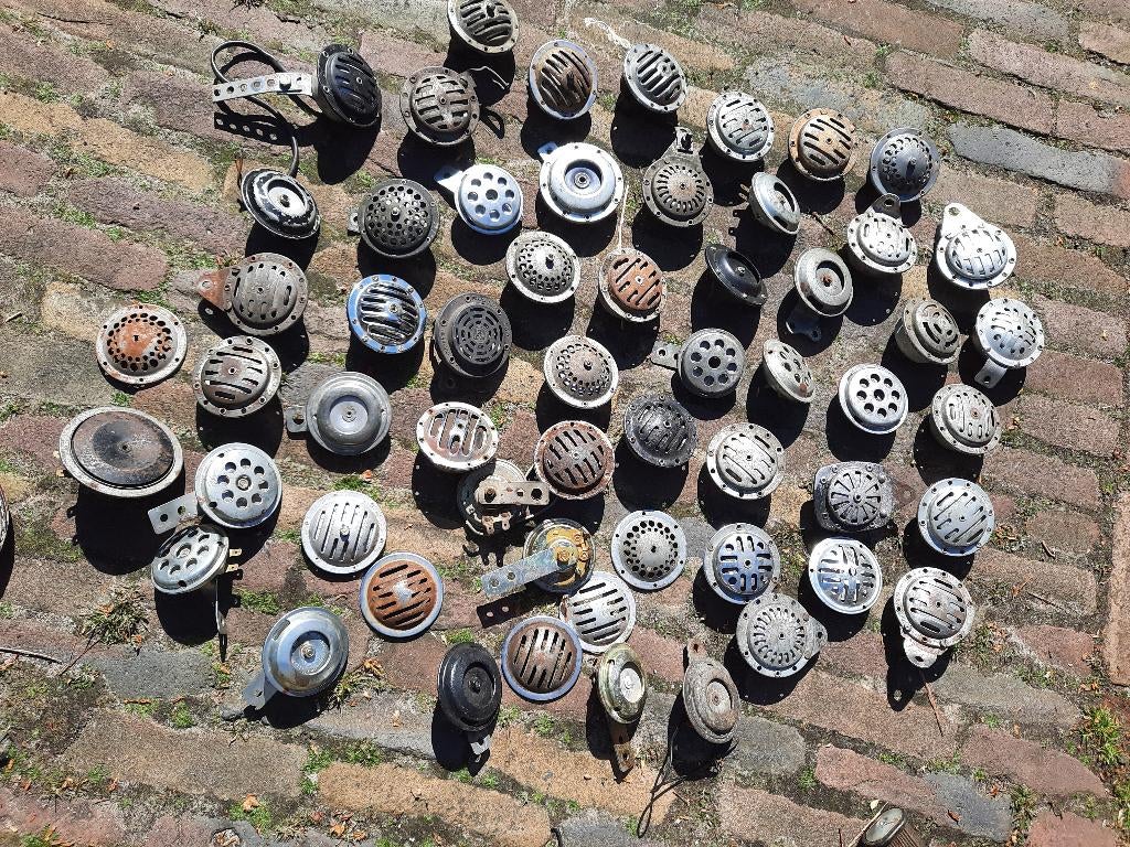 partij oldtimer claxons toeters, Fietsen en Brommers, Brommeronderdelen | Oldtimers, Ophalen, Gebruikt, Overige typen, Overige merken