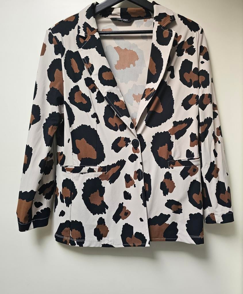 Blazer van Lady Day | Bali Leopard | maat 40, Bruin, Ophalen of Verzenden, Zo goed als nieuw, Jasje