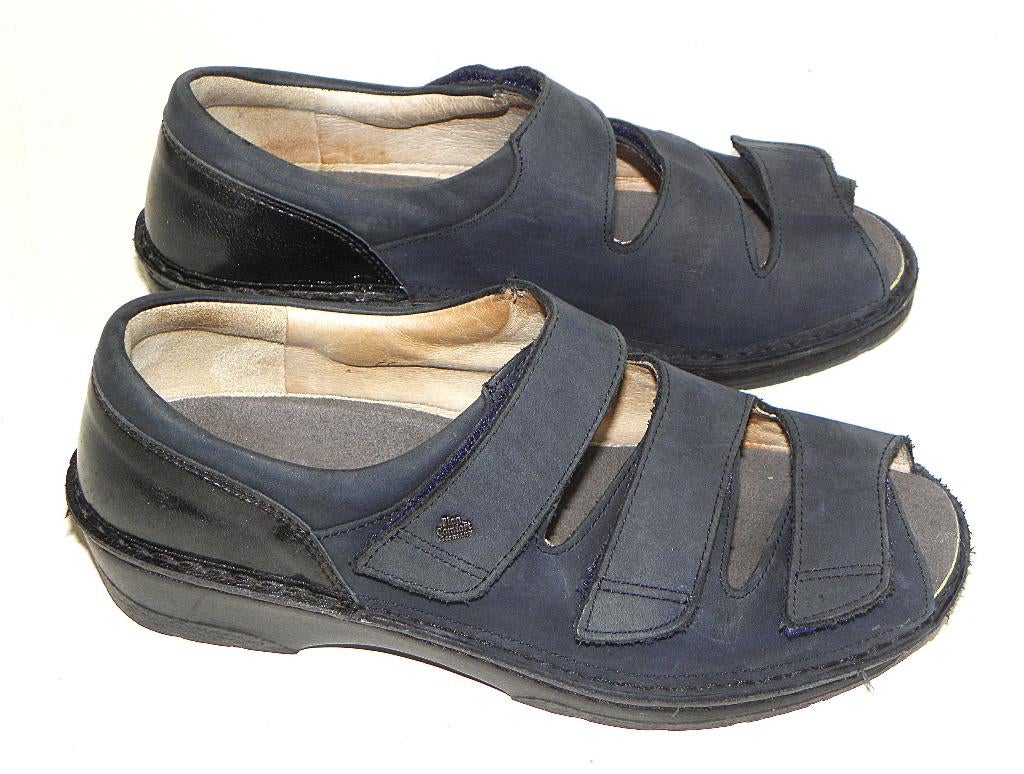 Finn Comfort sandalen  maat 4½ of 37½ donker blauw, Finn Comfort, Blauw, Zo goed als nieuw, Sandalen of Muiltjes