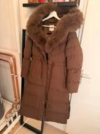 Lange bruine winterjas met bontkraag - Copperose Paris, Ophalen of Verzenden, Zo goed als nieuw, Maat 38/40 (M), Bruin