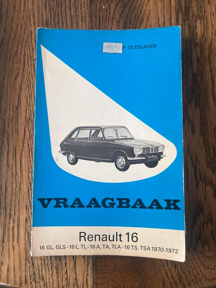 Vraagbaak Renault 16, Boeken, Auto's | Boeken, Gelezen, Renault, Ophalen of Verzenden