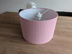 Roze/wit geruite lampenkap, Ophalen, Zo goed als nieuw, Rond, 25 tot 50 cm