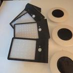 Solar LED buitenverlichting set: 4 wandlampen + 3 tafellampe, Zonne-energie, Kunststof, Gebruikt, Minder dan 50 watt