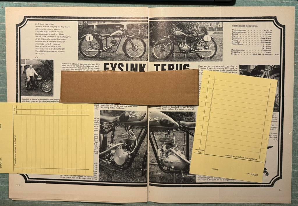 Artikel 1975 Eysink Cees Brouwer, Verzenden, Zo goed als nieuw, Auto's