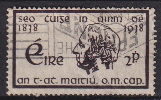 Ierland 1938 Herdenking Theobald Mathew priester, Verzenden, Gestempeld, Overige thema's