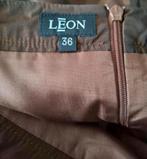 LEON rok maat 36 – bruin satijnlook – elegant & uniek, Kleding | Dames, Rokken, Ophalen of Verzenden, Zo goed als nieuw, Maat 36 (S)