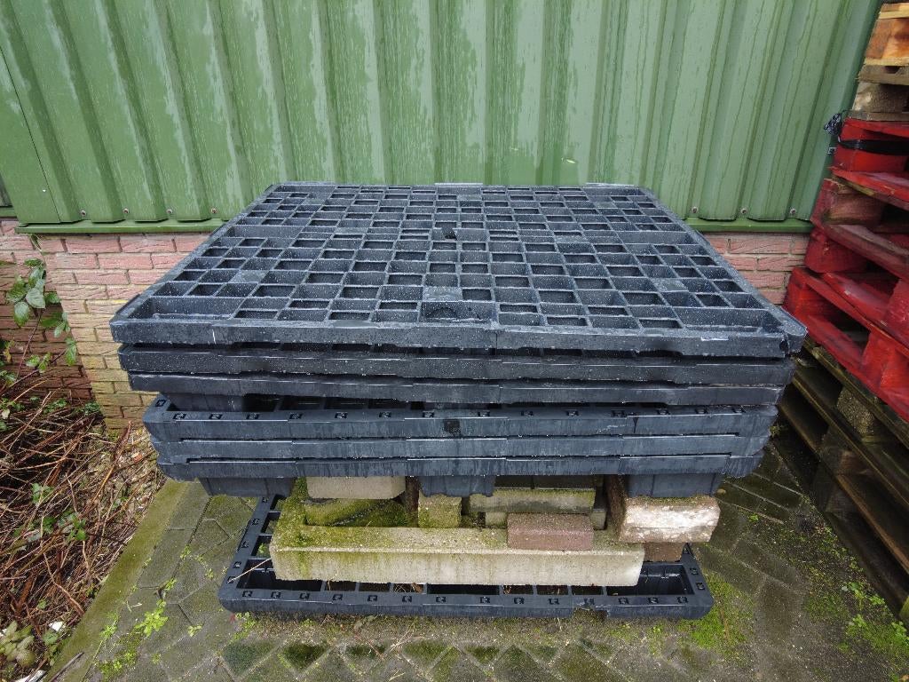 Kunststof stabilisator pallets 100x120 cm, Ophalen, Gebruikt, Kunststof
