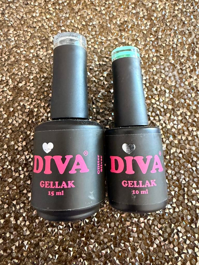 Diva gelpolish - 2 stuks, Ophalen of Verzenden, Zo goed als nieuw, Overige kleuren, Handen en Nagels