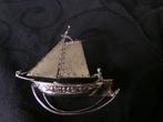 Miniatuur Zeilboot, Zilver, Hollands, ca.1970 -Merktekens HH, Ophalen of Verzenden, Zilver