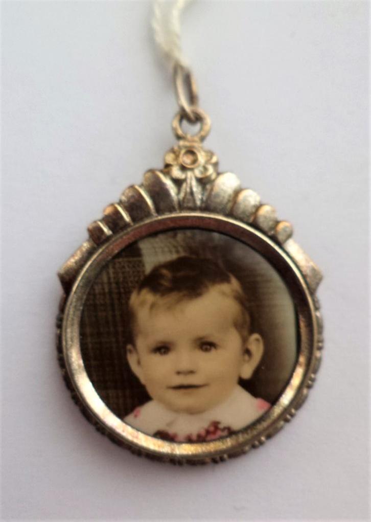 Prachtige antieke fotohanger, medaillon, Edwardiaans (611-3), Sieraden, Tassen en Uiterlijk, Antieke sieraden, Hanger, Overige materialen