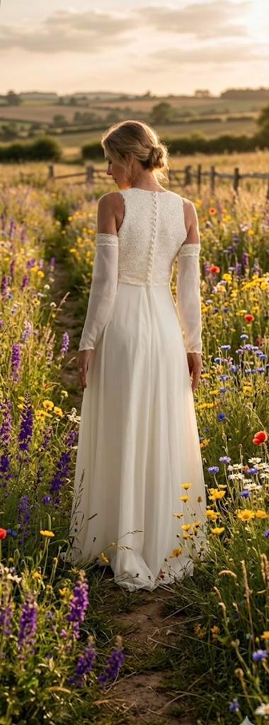 Elegante bruidsjurk mt 38, Kleding | Dames, Trouwkleding en Trouwaccessoires, Zo goed als nieuw, Trouwjurk, Wit, Ophalen of Verzenden