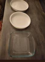 Oven schaal rond of vierkant, aardewerk of glas 22 - 29 cm, Ophalen of Verzenden