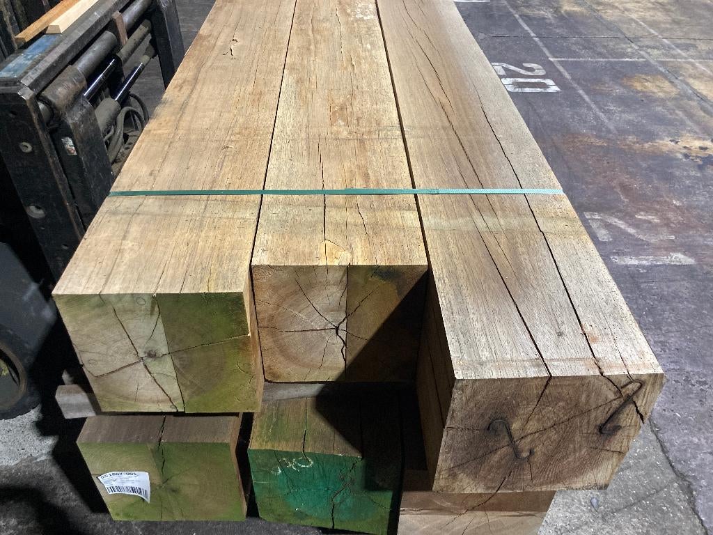 palen-tuinbank-staanders- Hardhout-Basralocus-295x295 mm, Ophalen, Palen, Nieuw, Hardhout