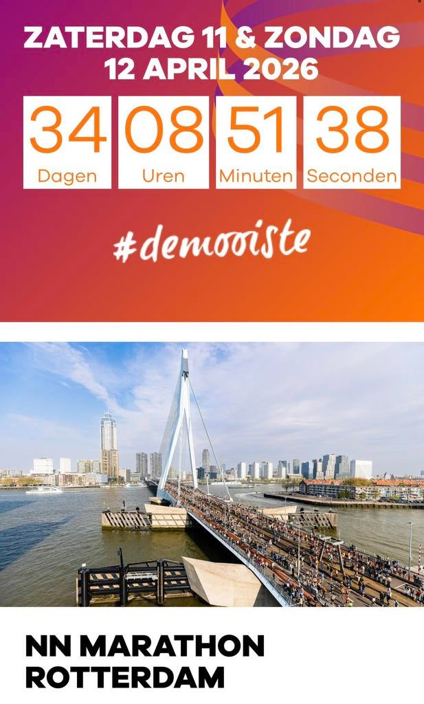 Startbewijs Marathon van Rotterdam, Tickets en Kaartjes, Evenementen en Festivals, Eén persoon