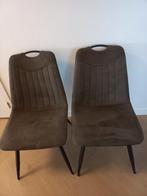 2 zgan eetkamerstoelen in mosgroen, Huis en Inrichting, Ophalen, Zo goed als nieuw, Overige kleuren, Twee