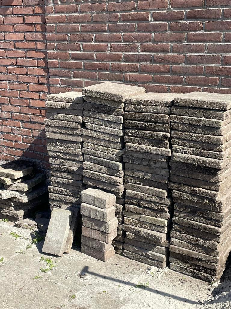 Gratis terrastegels, Ophalen, Gebruikt, 10 m² of meer, Beton