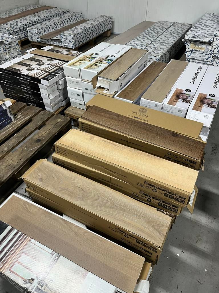 PVC Plakvloeren, Click PVC en Visgraat incl. Leggen, Bruin, 75 m² of meer, Nieuw, Ophalen of Verzenden