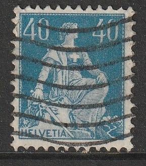 Zwitserland 1921 170 Helvetia zittend 40c, Gest, Postzegels en Munten, Postzegels | Europa | Zwitserland, Ophalen of Verzenden