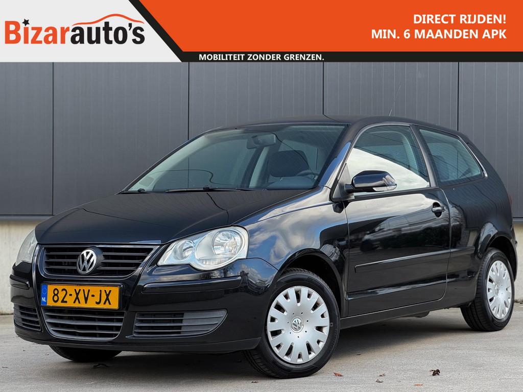 Volkswagen Polo 1.6-16V Optive / Airco / Elec.ramen, Auto's, Voorwielaandrijving, Stof, Gebruikt, Zwart
