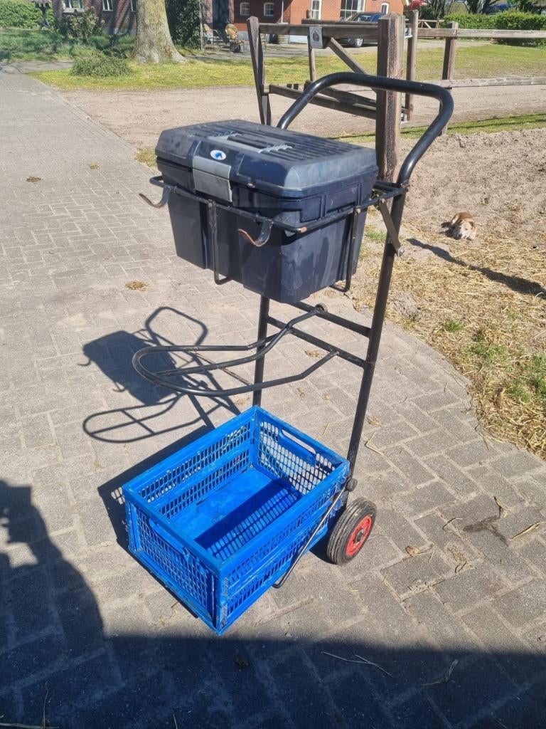 Verrijdbare zadelkar,met verz.tas en krat, Ophalen, Overige soorten, Schoeisel