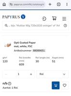 Professionele printpapier-rol voor plotter., Ophalen, Nieuw, Overige typen, Optiplot