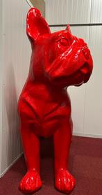 XXXL Bulldog beeld deco tuinbeeld rood, Antiek en Kunst, Ophalen