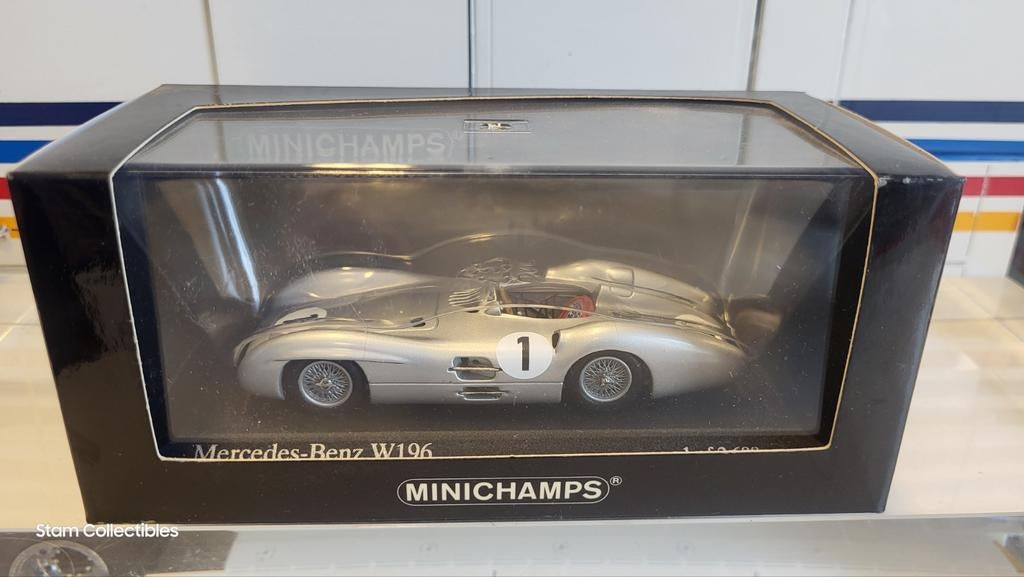 Minichamps Mercedes-Benz W196 GP England J.M. Fangio - 1954, Auto, Ophalen of Verzenden, Zo goed als nieuw, MiniChamps