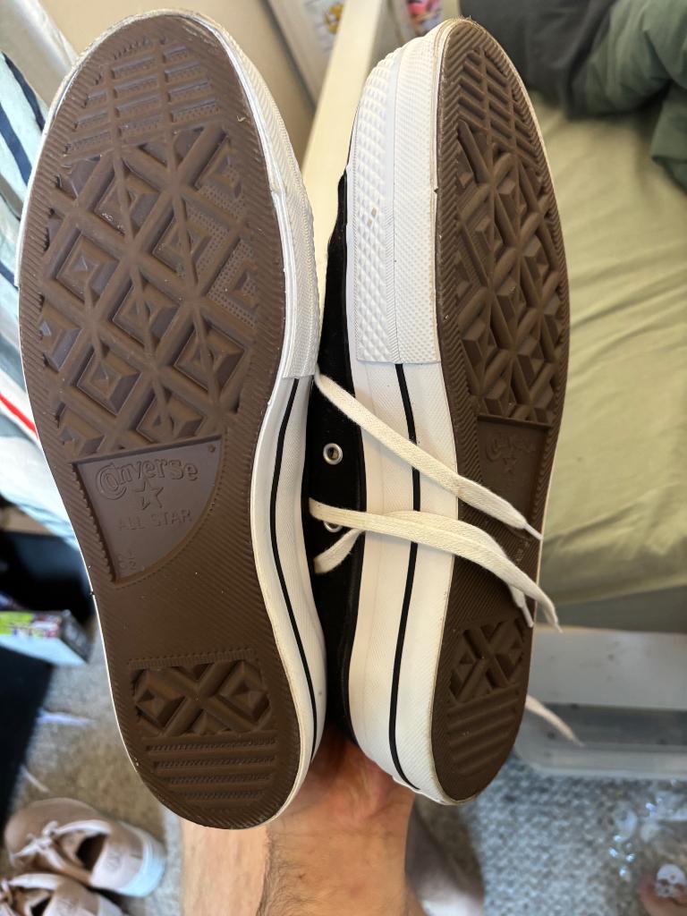 Converse platform wit/zwart 42,5, Wit, Ophalen of Verzenden, Converse All Stars, Sneakers of Gympen