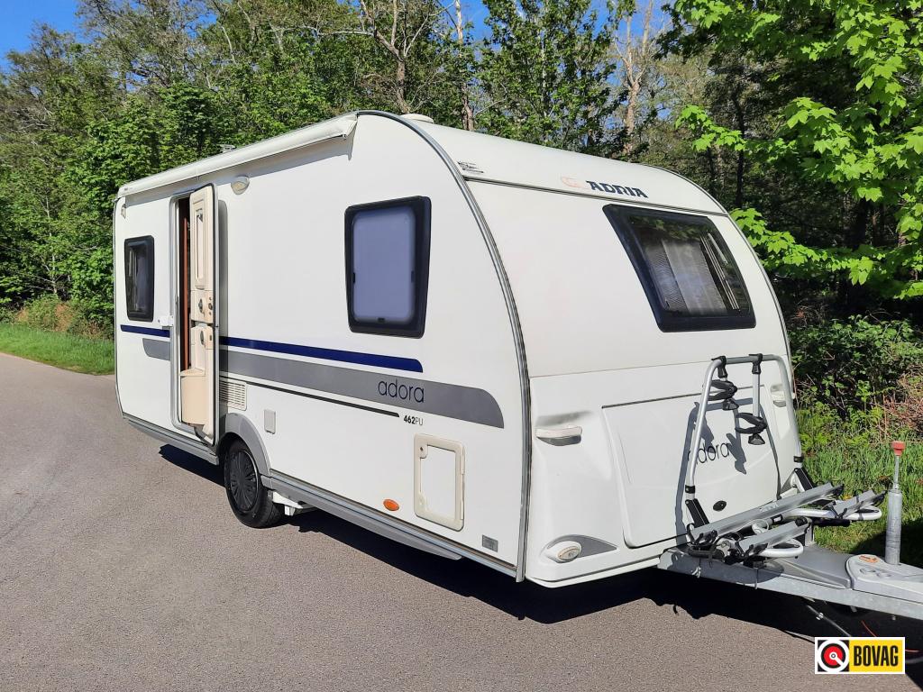 Adria Adora 462 PU Mover ZakLF Autom Poten !, Caravans en Kamperen, Rondzit, 4 tot 5 meter, Schokbreker, Tot en met 4