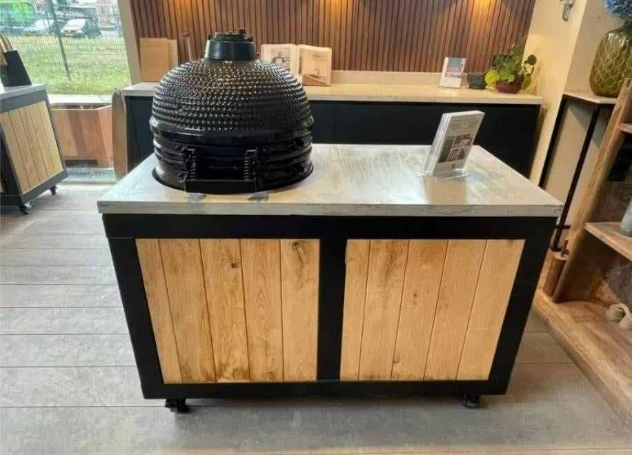 SHOWROOM UITVERKOOP – COMPLETE BUITENKEUKEN MET KAMADO, Tuin en Terras, Buitenkeukens, Ophalen, Houtskool, Nieuw, Zelfgemaakt