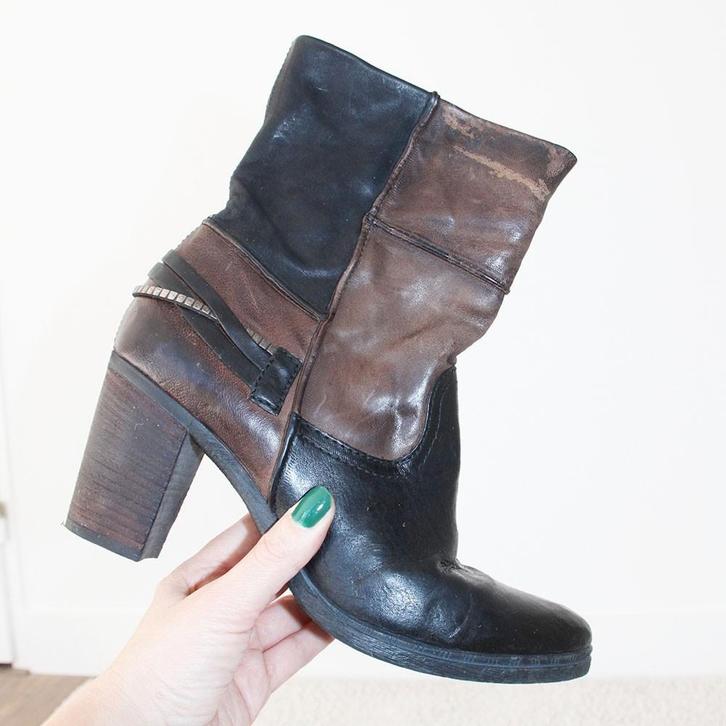 Schitterende Leren Mjus Enkellaarsjes - s7 (Maat 41) € 45,-, Kleding | Dames, Schoenen, Zo goed als nieuw, Lage of Enkellaarzen