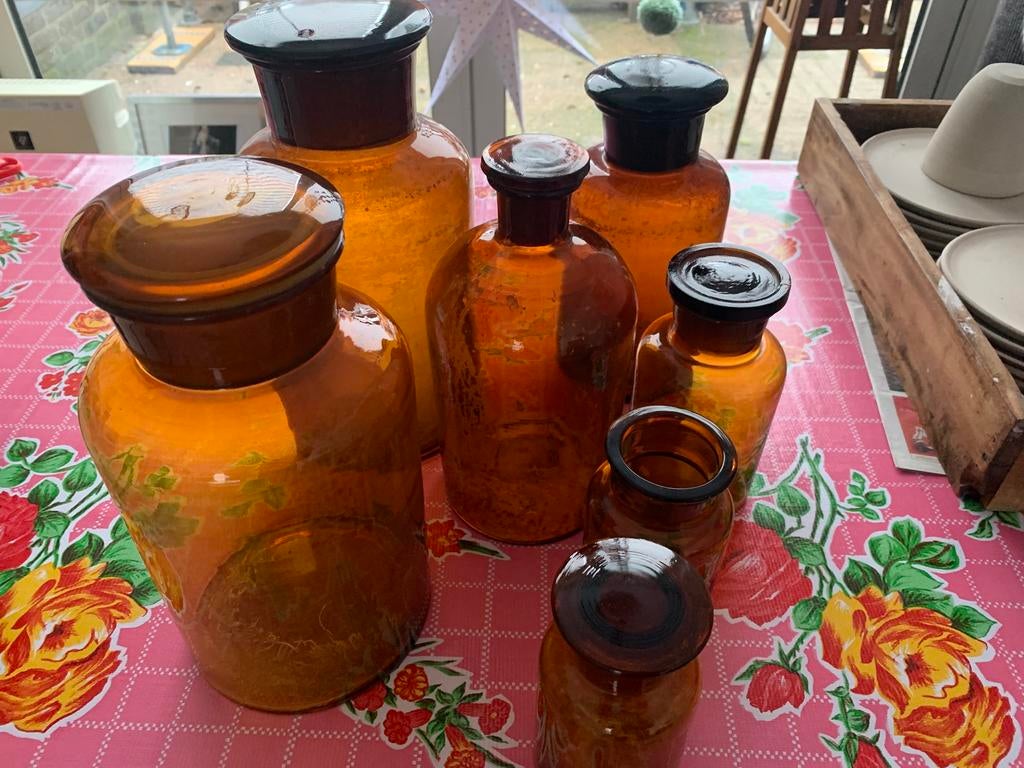 Apothekers flessen, Antiek en Kunst, Curiosa en Brocante, Ophalen