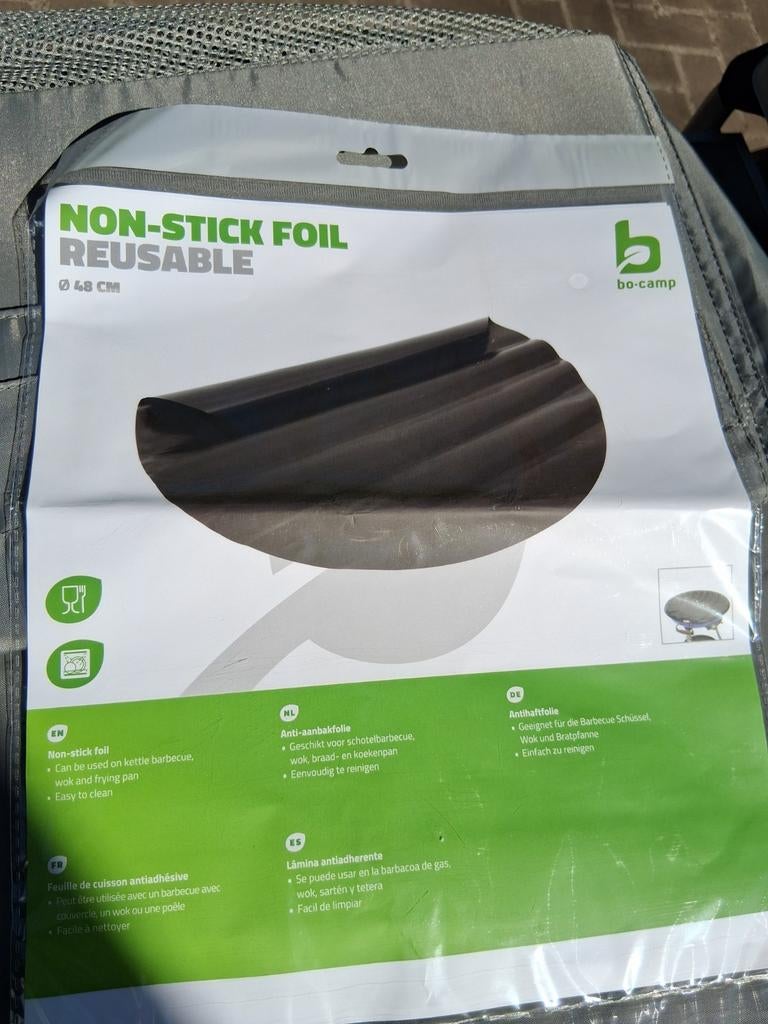 Nieuwe Bo-Camp anti-aanbakfolie voor skottelbraai Ø 48 cm, Tuin en Terras, Houtskoolbarbecues, Ophalen of Verzenden, Nieuw, Bo-Camp