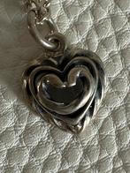M014/Zilveren KALEVALA KORU ketting Hartje FINLAND, Verzenden, X, Zilver, Zilver