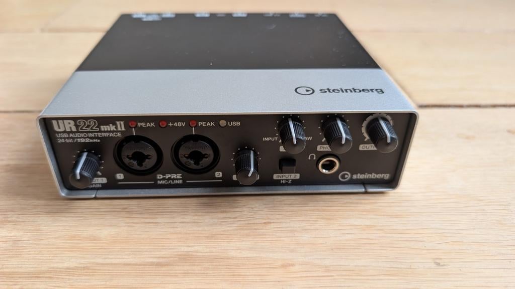 Steinberg UR22 mkII Audio Interface - USB, MIDI, 2-kanaals, Muziek en Instrumenten, Ophalen of Verzenden, Zo goed als nieuw