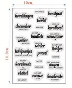 clear stamps Kerst, verschillende teksten NIEUW, Hobby en Vrije tijd, Ophalen of Verzenden, Nieuw, Clearstamp