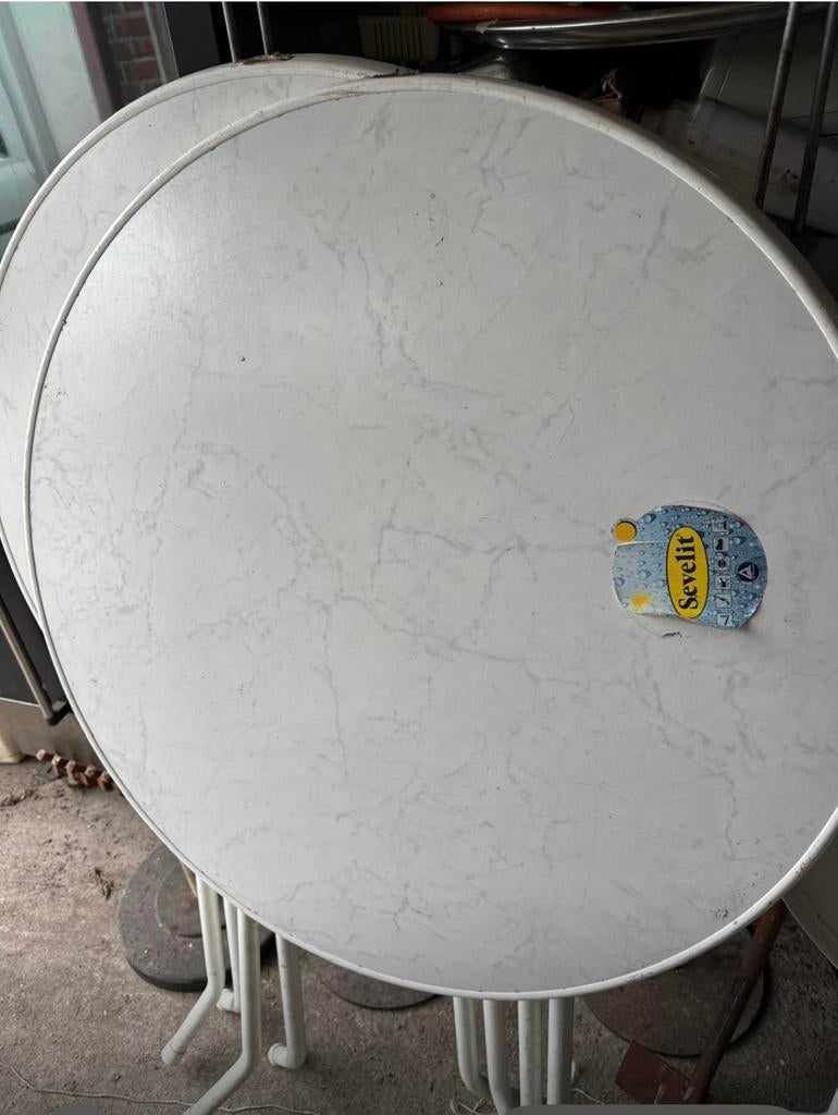 Terras staantafel wit 9 stuks, Ophalen, Zo goed als nieuw