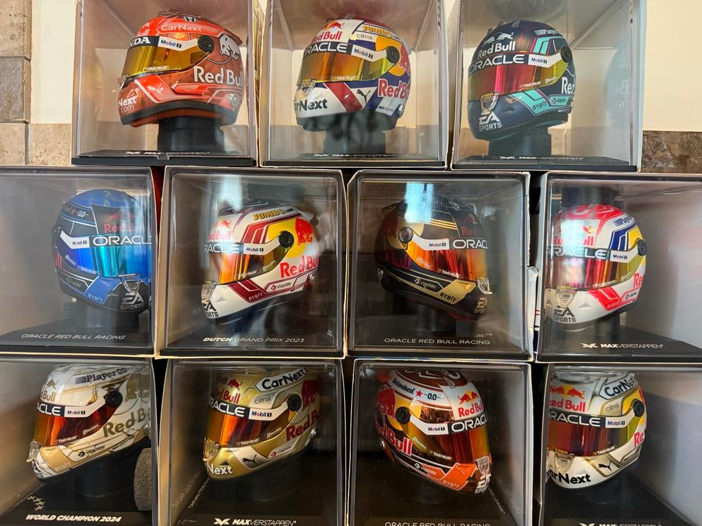 Helmpjes van Max Verstappen, Verzamelen, Ophalen of Verzenden, Nieuw, Formule 1