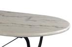 Bistrotafel gietijzer met ovaal marmeren blad 120 x 60 cm, Info@edvonline.nl, Nieuw, Ophalen of Verzenden, EDV Online BV