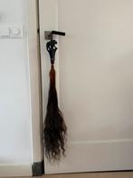 Afrikaanse Vliegenwaaier met Leeuw Houtsnijwerk, Antiek en Kunst, Ophalen of Verzenden