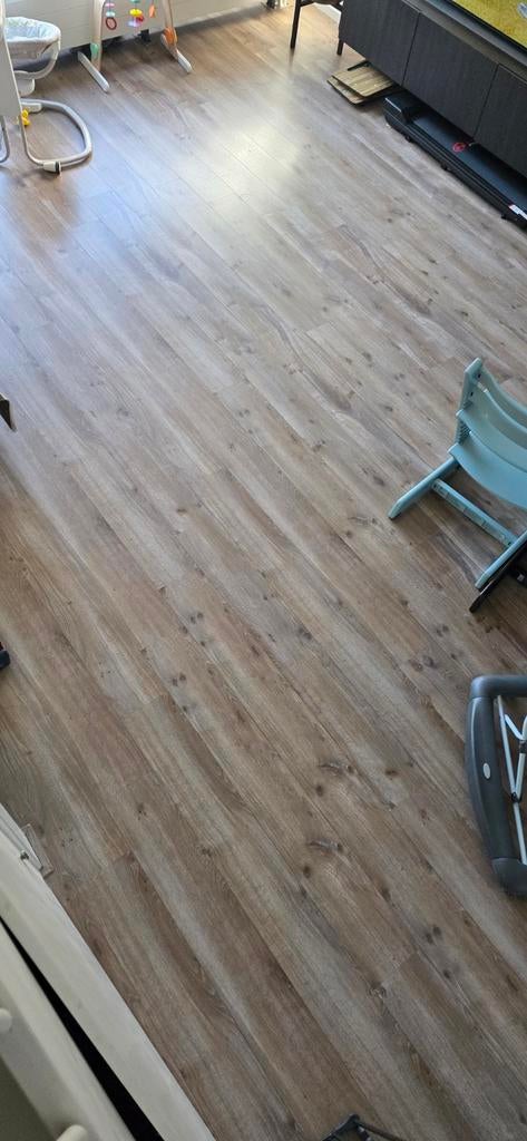 GERESERVEERD - Laminaat incl. Ondervloer 65m2, Ophalen, 50 tot 150 cm, Zo goed als nieuw, 10 m² of meer