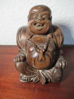 BOEDDHA Hout lachende Boeddha hoog 16 cm breed 12 cm € 30, Ophalen of Verzenden, Nieuw