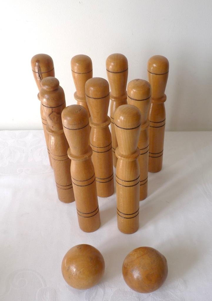 houten kegelset, Antiek en Kunst, Curiosa en Brocante, Ophalen of Verzenden