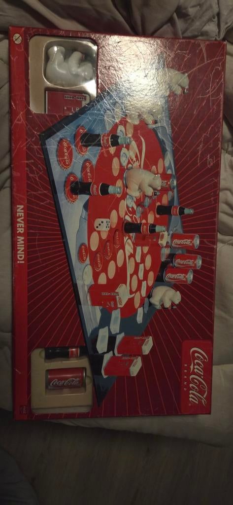 Coca-Cola 'Never Mind' Bordspel - Compleet en Zeldzaam, Drie of vier spelers, Ophalen, Zo goed als nieuw, Coca-Cola Company