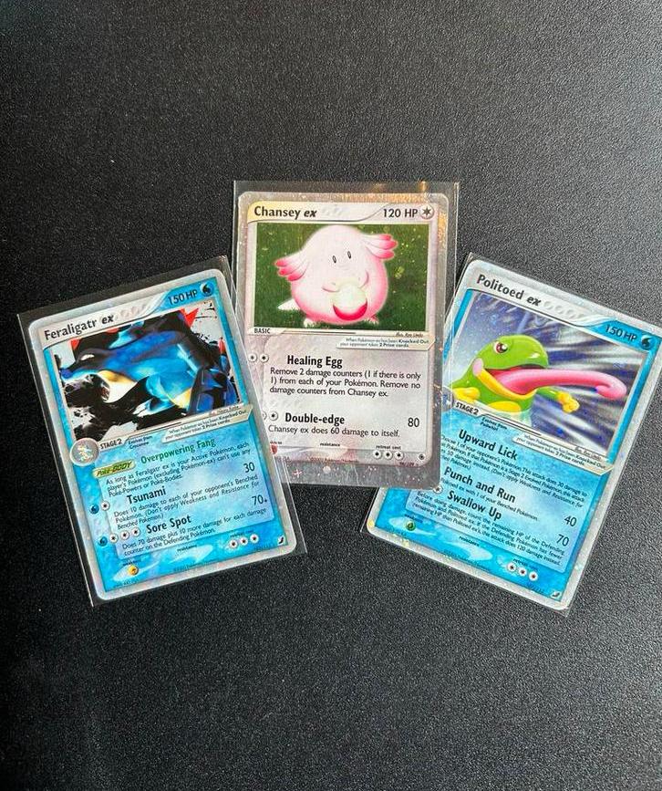 Feraligatr ex 103/115 chansey ex 96/109 politoad ex 107/115, Ophalen of Verzenden, Zo goed als nieuw