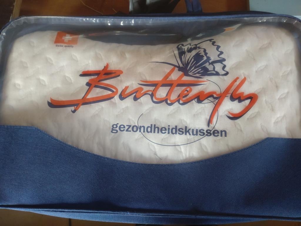 Butterfly gezondheidskussen Nieuw natuurrubber, Eenpersoons, Wit, Nieuw, Ophalen of Verzenden