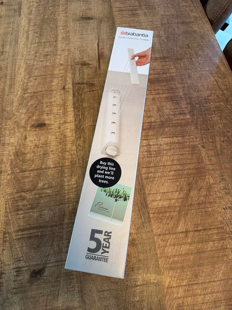 Brabantia uittrekbaar wasrek - Nieuw in doos, Tuin en Terras, Droogmolens en Wasrekken, Ophalen of Verzenden, Nieuw, Wasrek